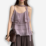 Polka Dot Ruffle Camisole Top