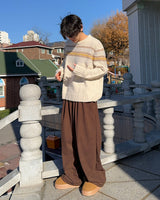 Golden Mink String Banding Pants (Charcoal)