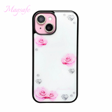 Hime rose phone case (black glass) - magsafe