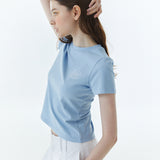 Shape Logo Slim Span T-Shirt Sky Blue