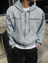 Heaton hevy rivet hood zipup
