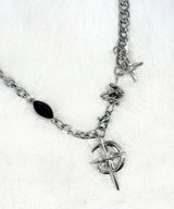 BLACK CRESCENT MOON Necklace
