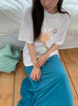 クオン プリント ルーズフィット ショートスリーブ Tシャツ