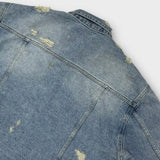 De Lap High Damage Crop Denim Jacket (2color)