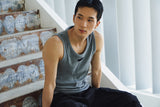 Reverse labeling sleeveless(Gray)