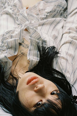 FRILL STRIPE SHIRT 