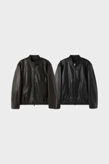 Kintz vegan leather zip-up jacket
