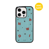 【MADE】レトロ トーキョー スモーキー ブルー iPhoneケース[Glossy Glass/Magsafe]