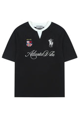 レイヤードレトロスポーツエンブロイダードTシャツ