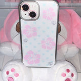 Aloha gal phone case (mint) - silver epoxy