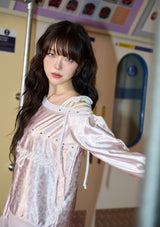 leopard lace uniform mtm - pink