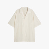 Stranger Relax Fit Lace Short Sleeve Shirt (Cream)