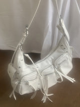 セランダーポケットタッセルショルダーバッグ(white)