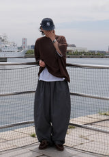 [SEMADE] HARBOR Waffle Round Neck Half 1/2 T