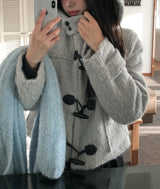 [wool 20%] ドーソンヘアリーフードダッフルコート