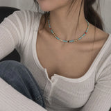 Vintage Mosaic Beads Necklace
