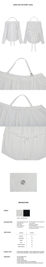 SARA HALTER SHIRT white