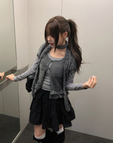 アミューズレースリボンティアードキュロット