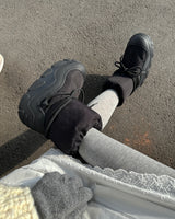 Ribbon Snow Tongue Winter Boots