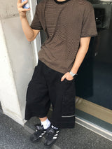 Marvin Crop Stripe Short Sleeve T-Shirt 3C