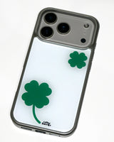 [made] Clover phone case (epoxy silver bumper)