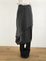  Three button drape skirt