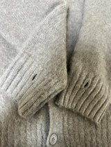 (UNISEX) WOOL OVERSIZED HANDWARMER-DETAIL V-NECK CARDIGAN - 2 COLOR