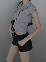 Napoleon Sleeveless Bolero Two-Piece Cardigan