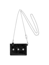 NO.629 [BURNISH] SPIKY LEATHER CARD WALLET CROSS NECKLACE