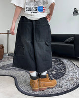 エデンカーペンターバミューダデニムパンツ