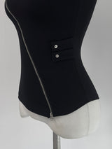 cats zipper halter sleeveless (2color)