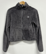 SHEEP FUR FLEECE CROPPED HALF POLO NECK ZIP UP 🧸🩶🤍🖤🩵4COLOR