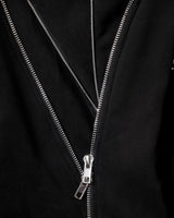 ZIP-UP BLACK HOODIE