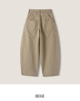 Cottie Flip Back Pocket Curved Cotton Pants