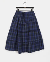Solpa Checkered Flare Long Skirt