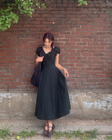 Winder frill long dress