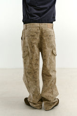 オーバーラップポケットカモパンツ (Washed Beige)