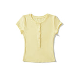 Lora Button Slim Tee