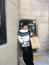 No.1522 damage D nordic KNIT (4color)