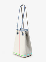 BAZAS bucket leather bag / Bright Ivory