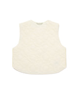 Women’s Clover Heart Quilted Short Vest Light Yellow