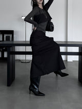 deep shade long skirt