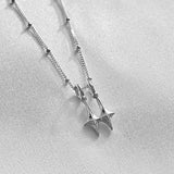 Double stars Necklace - Silver