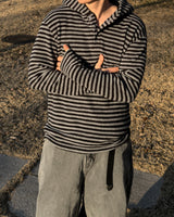 Labeni Striped Brushed Hoodie