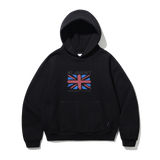 Flag My Way Crop Hoodie (Black)