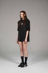 Oversized Pleated Logo Tee