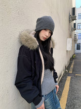 Grand Fur Hoodie Zip-Up Parka Jacket