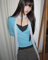 Lasom V-Neck Slim Long-Sleeve T-Shirt