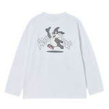 25SS カートゥーンチンチラロングスリーブTシャツ ホワイト