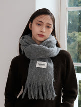 Wool candy muffler (casi grey)